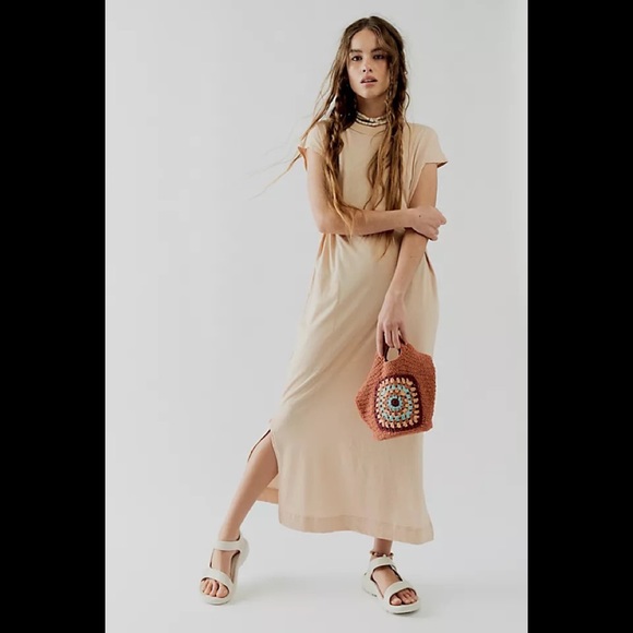 Free People New W Tags Slouchy Maxi Long Dress w/ Slits Multiple Sizes - Picture 3 of 3